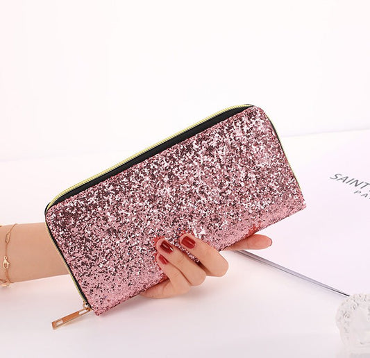 Zipper Student Korean Multi-functional Wallet $16.19 Dana Fashion Color: Black Women's Bags Product information: Color: blue, black, pink, emerald green, silver, gold, navy blue, leather pink Material: PU leather Popular elements: Sequins Length: medium l