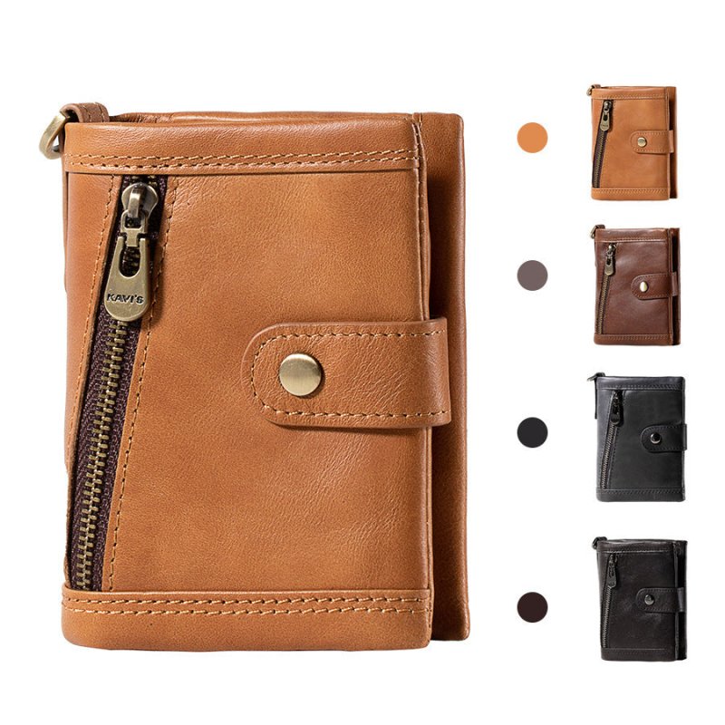 Zipper Vgenuine Leather Wallet For Women $42.50 Dana Fashion Color: Black Women's Bags Product information: Color: brown, brown red, khaki, Black Function: ultra-light, anti-theft card swiping Material: genuine leather Packing list: Wallet *1 Product Imag