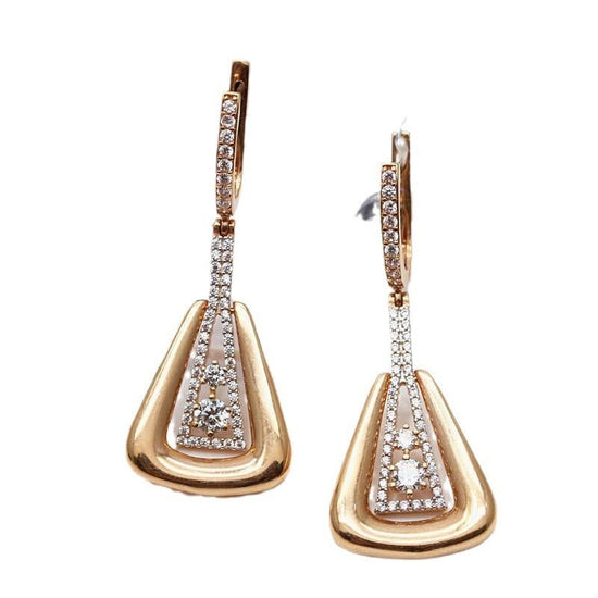 Zircon Earrings Rose Gold Plated All-match Simple $19.50 Dana Fashion Color: Rose Gold Women's Accessories Product information: Color: zircon earrings (rose gold pair) Applicable population: Female Material: Copper Popular elements: round and oval Packing