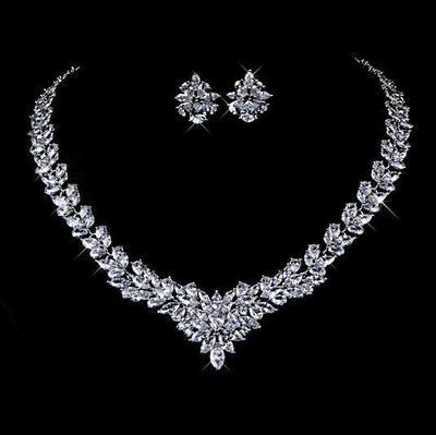 Zircon Flower Stud Necklace SetDana FashionDana Fashion{{ product_title Women's Accessories }} - Dana Fashion