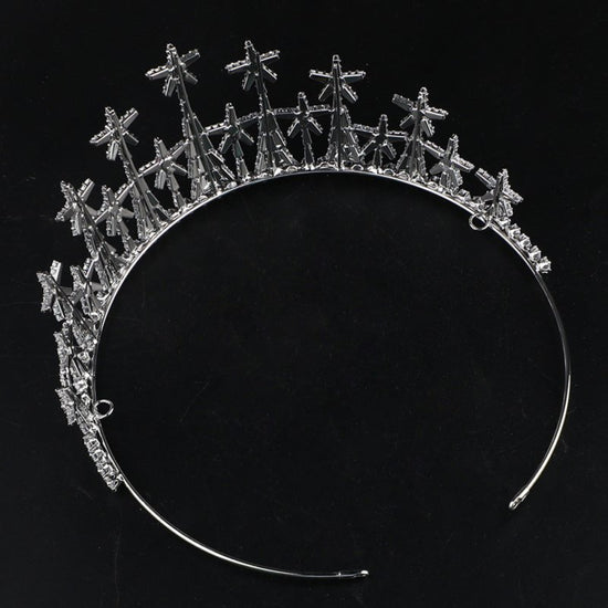 Zircon Headdress Formal Dress Accessories Bridal Crown $65.00 Dana Fashion Color: Platinum Women's Accessories Product information: Processing process: manual Color: gold, platinum, rose gold Style: Women's Material: Copper Purity: gold plated/Platinum Sh