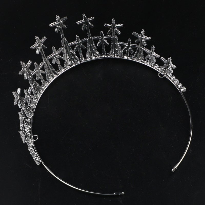 Zircon Headdress Formal Dress Accessories Bridal Crown $65.00 Dana Fashion Color: Platinum Women's Accessories Product information: Processing process: manual Color: gold, platinum, rose gold Style: Women's Material: Copper Purity: gold plated/Platinum Sh