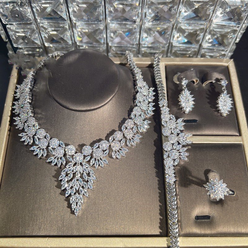 Zircon Pendant Necklace Banquet Jewelry Accessories $349.50 Dana Fashion Color: White Women's Accessories Product information: Material: zircon/Rhinestone Product Type: Ornament Color classification: white Size: Necklace length 43cm, earring length 2.0*1.