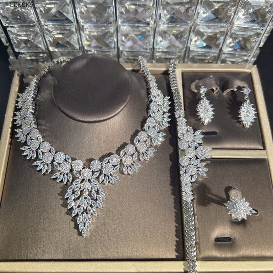 Zircon Pendant Necklace Banquet Jewelry Accessories $349.50 Dana Fashion Color: White Women's Accessories Product information: Material: zircon/Rhinestone Product Type: Ornament Color classification: white Size: Necklace length 43cm, earring length 2.0*1.